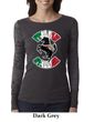 Ladies Shirt Italian Stallion Burnout Long Sleeve Tee T-Shirt