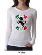 Ladies Shirt Italian Stallion Burnout Long Sleeve Tee T-Shirt