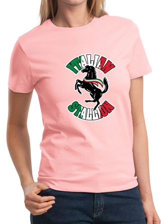 Ladies Shirt Italian Stallion Tee T-Shirt