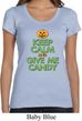 Ladies Shirt Keep Calm and Give Me Candy Scoop Neck Tee T-Shirt