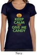 Ladies Shirt Keep Calm and Give Me Candy Scoop Neck Tee T-Shirt