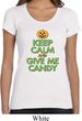 Ladies Shirt Keep Calm and Give Me Candy Scoop Neck Tee T-Shirt
