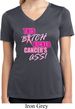 Ladies Shirt Kicked Cancers Ass Moisture Wicking V-neck Tee T-Shirt