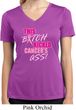 Ladies Shirt Kicked Cancers Ass Moisture Wicking V-neck Tee T-Shirt