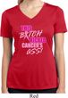Ladies Shirt Kicked Cancers Ass Moisture Wicking V-neck Tee T-Shirt