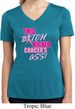Ladies Shirt Kicked Cancers Ass Moisture Wicking V-neck Tee T-Shirt