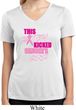 Ladies Shirt Kicked Cancers Ass Moisture Wicking V-neck Tee T-Shirt