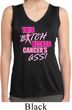 Ladies Shirt Kicked Cancers Ass Sleeveless Moisture Wicking Tee