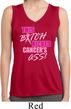 Ladies Shirt Kicked Cancers Ass Sleeveless Moisture Wicking Tee