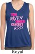 Ladies Shirt Kicked Cancers Ass Sleeveless Moisture Wicking Tee