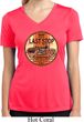 Ladies Shirt Last Stop Moisture Wicking V-neck Tee