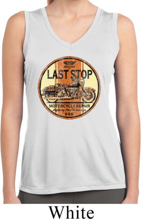 Ladies Shirt Last Stop Sleeveless Moisture Wicking Tee