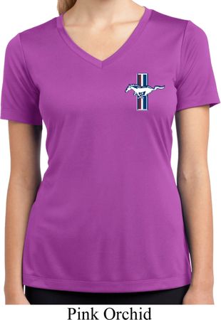 Ladies Shirt Legend Lives Crest Moisture Wicking V-neck Tee T-Shirt