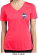 Ladies Shirt Legend Lives Crest Moisture Wicking V-neck Tee T-Shirt