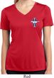 Ladies Shirt Legend Lives Crest Moisture Wicking V-neck Tee T-Shirt