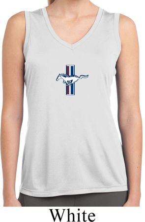 Ladies Shirt Legend Lives Small Print Sleeveless Moisture Wicking Tee