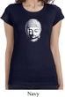 Ladies Shirt Little Buddha Head Longer Length Tee T-Shirt