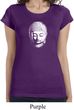 Ladies Shirt Little Buddha Head Longer Length Tee T-Shirt