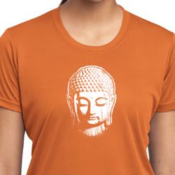 Ladies Shirt Little Buddha Head Moisture Wicking Tee T-Shirt