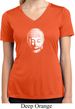 Ladies Shirt Little Buddha Head Moisture Wicking V-neck Tee