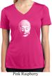 Ladies Shirt Little Buddha Head Moisture Wicking V-neck Tee