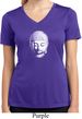 Ladies Shirt Little Buddha Head Moisture Wicking V-neck Tee
