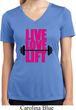 Ladies Shirt Live Love Lift Moisture Wicking V-neck Tee T-Shirt
