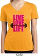 Ladies Shirt Live Love Lift Moisture Wicking V-neck Tee T-Shirt