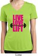 Ladies Shirt Live Love Lift Moisture Wicking V-neck Tee T-Shirt