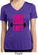 Ladies Shirt Live Love Lift Moisture Wicking V-neck Tee T-Shirt