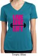 Ladies Shirt Live Love Lift Moisture Wicking V-neck Tee T-Shirt