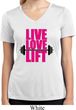 Ladies Shirt Live Love Lift Moisture Wicking V-neck Tee T-Shirt