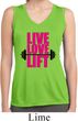 Ladies Shirt Live Love Lift Sleeveless Moisture Wicking Tee T-Shirt