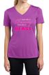 Ladies Shirt Look Like a Beauty Moisture Wicking V-neck Tee T-Shirt