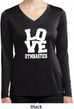 Ladies Shirt Love Gymnastics Dry Wicking Long Sleeve Tee T-Shirt