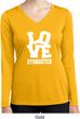 Ladies Shirt Love Gymnastics Dry Wicking Long Sleeve Tee T-Shirt