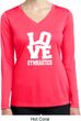 Ladies Shirt Love Gymnastics Dry Wicking Long Sleeve Tee T-Shirt