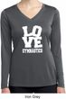Ladies Shirt Love Gymnastics Dry Wicking Long Sleeve Tee T-Shirt