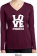 Ladies Shirt Love Gymnastics Dry Wicking Long Sleeve Tee T-Shirt