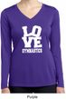 Ladies Shirt Love Gymnastics Dry Wicking Long Sleeve Tee T-Shirt