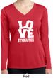 Ladies Shirt Love Gymnastics Dry Wicking Long Sleeve Tee T-Shirt