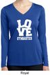 Ladies Shirt Love Gymnastics Dry Wicking Long Sleeve Tee T-Shirt