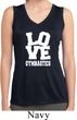 Ladies Shirt Love Gymnastics Sleeveless Moisture Wicking Tee T-Shirt