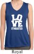 Ladies Shirt Love Gymnastics Sleeveless Moisture Wicking Tee T-Shirt