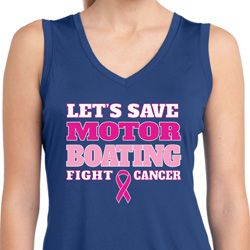 Ladies Shirt Motor Boating Sleeveless Moisture Wicking Tee T-Shirt