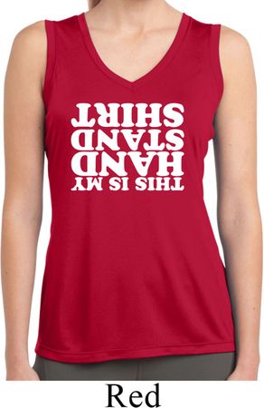 Ladies Shirt My Handstand Shirt Sleeveless Moisture Wicking Tee