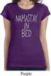 Ladies Shirt Namastay In Bed Longer Length Tee T-Shirt