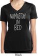 Ladies Shirt Namastay In Bed Moisture Wicking V-neck Tee