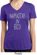 Ladies Shirt Namastay In Bed Moisture Wicking V-neck Tee