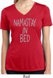 Ladies Shirt Namastay In Bed Moisture Wicking V-neck Tee
